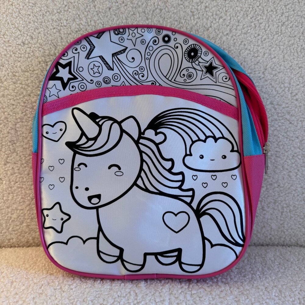 NWOT! Color-Your-Own Unicorn Backpack